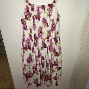 Antonio Melani Lavender Fields Floral Pleated Dress Size 6 Fun Flirty Coquette